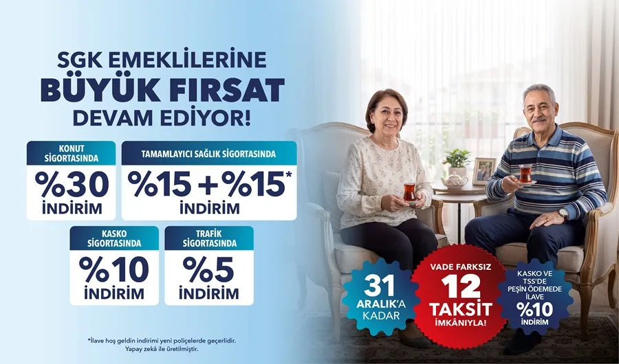 SGK Emeklilerine Yüzde 30’a Varan Sigorta İndirimi! 12 Taksit Fırsatı da Var